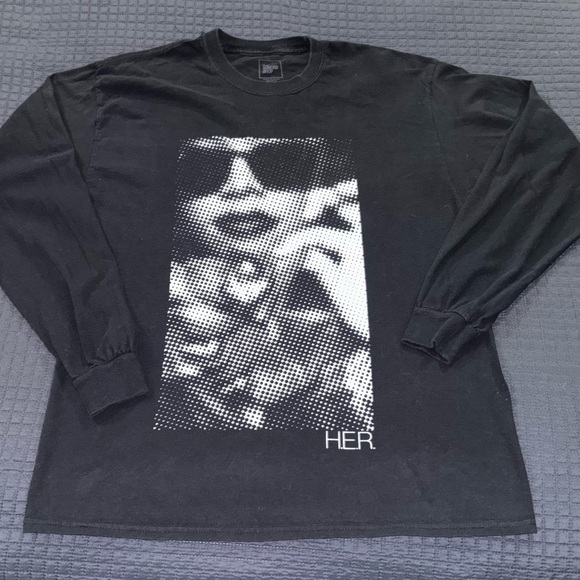 H.E.R. Having Everything Revealed Tour Long Sleeve T-Shirt in Black Size Med/Lrg - Picture 1 of 5